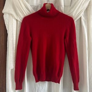 Vintage Y2K Red Cashmere Turtleneck